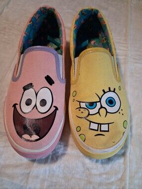 Spongebob and Patrick  Low Top Canvas Shoes